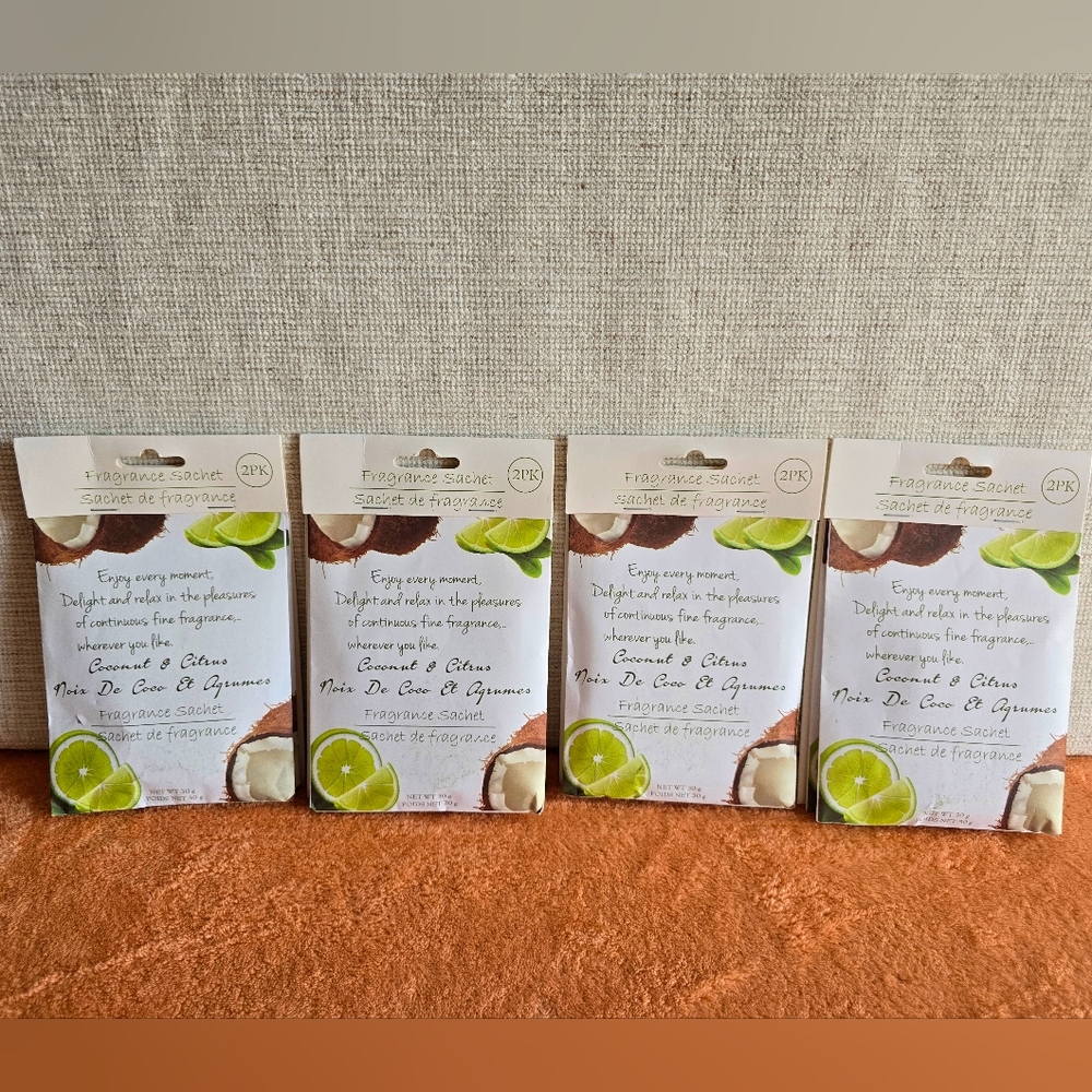 Caribbean Breeze Sachets Delightful Coconut & Citrus Scents